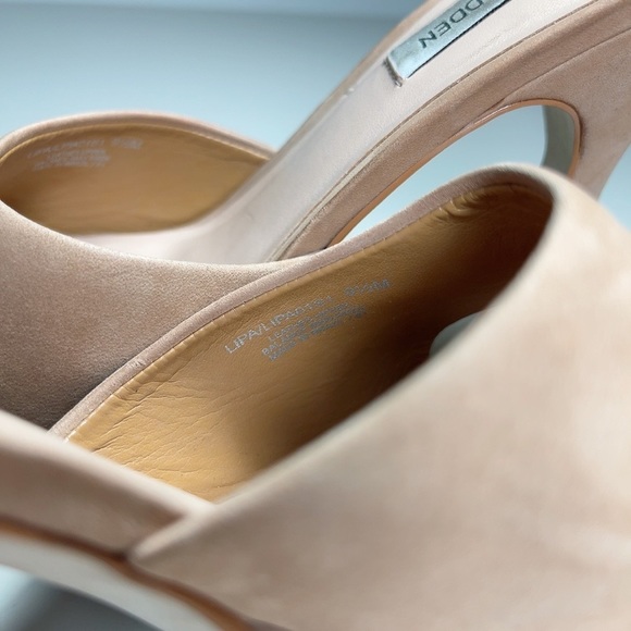 STEVE MADDEN | LIPA LEATHER SQUARED TOE FLARE HEEL PUMP - Picture 9 of 9